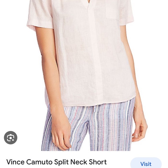 Vince Camuto linen top , size S , baby pink , new with tags 🏷️ - Picture 5 of 6
